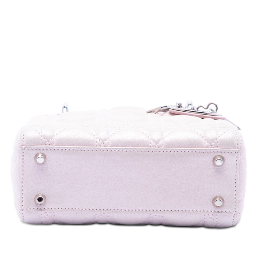 Pre-Loved Dior Mini Iridescent Lambskin Cannage Lady Dior - Picture 3 of 7